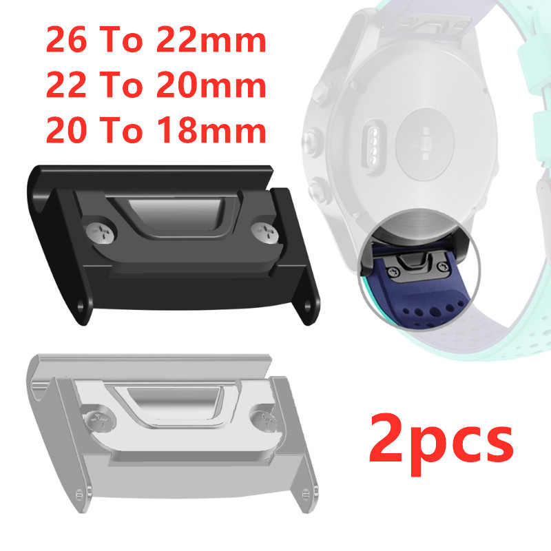 Silicone Watch Band 22Mm - 2 Stuks Horloge Band Adapters 26Mm