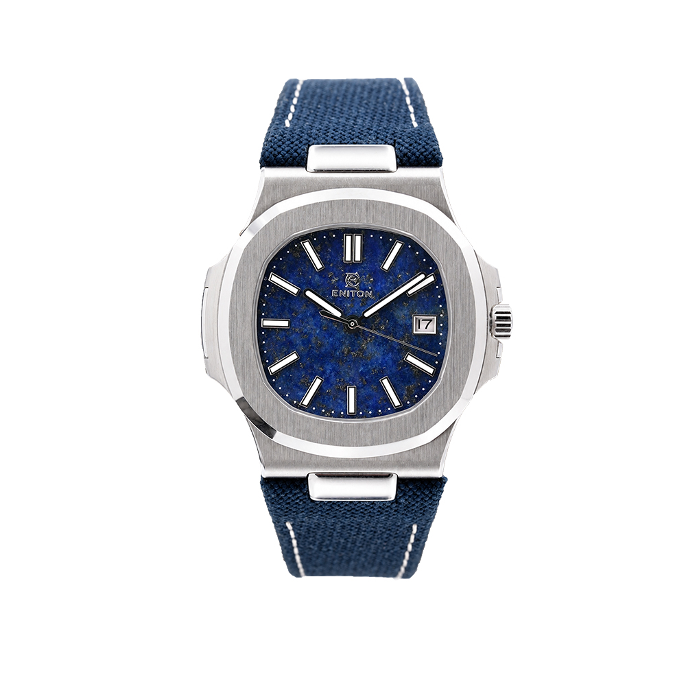 Canvas Strap Watch - ENITON 38mm Horloge met stenen wijzerplaat,
