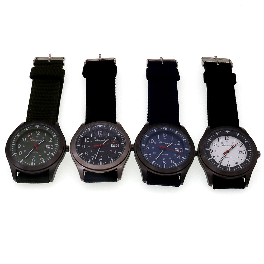 Canvas Strap Watch - Luxe herenhorloge met quartz uurwerk, sportief