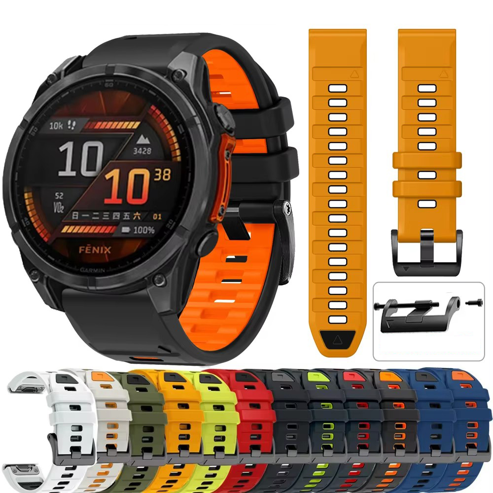 Silicone Watch Band 22Mm - QuickFit 26mm 22mm siliconen horlogeband voor