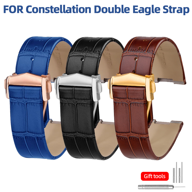 Omega Watch Constellation - Voor Omega Constellation lederen band Double