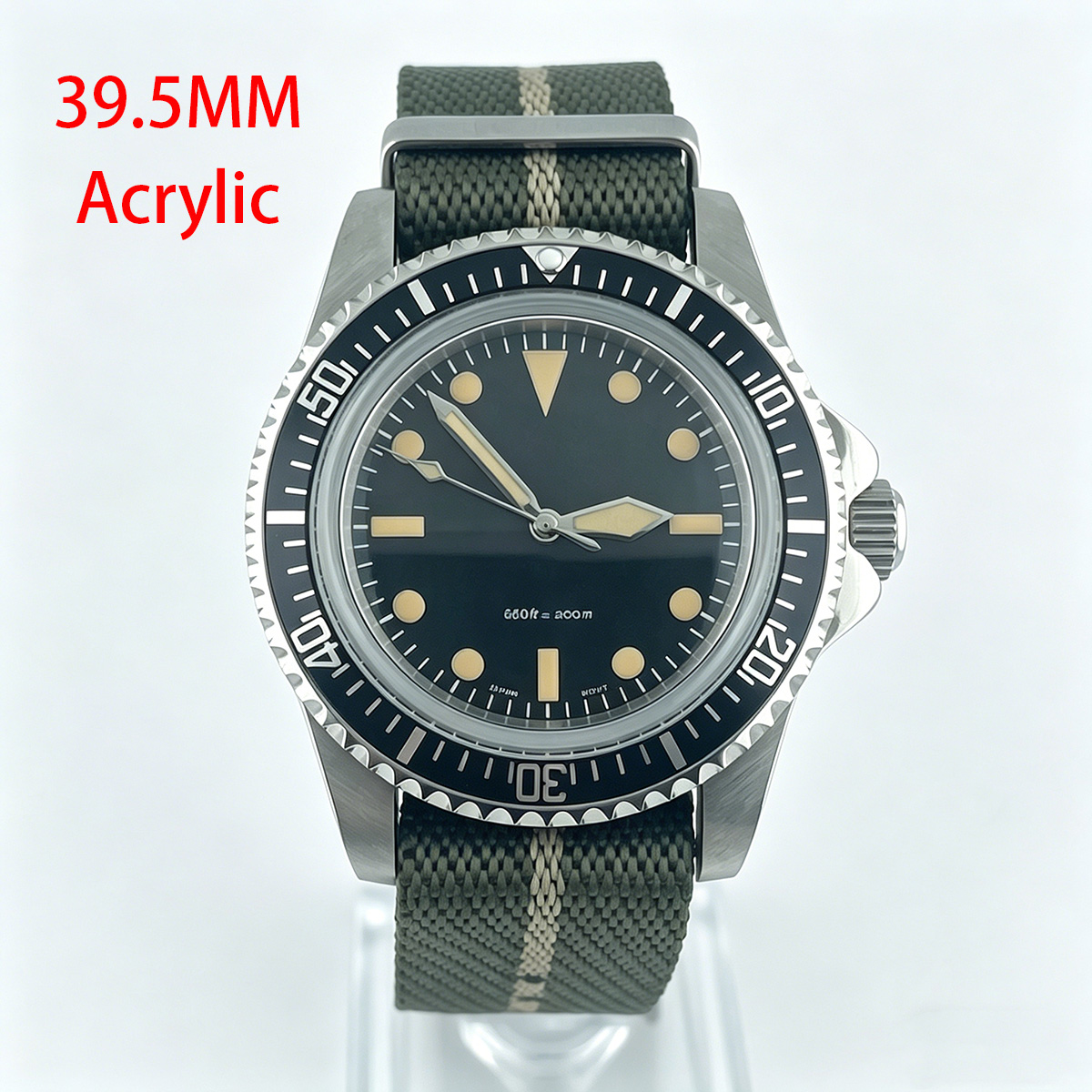 Tropic Strap Vintage - 39,5 mm duikershorloge in retrostijl zonder