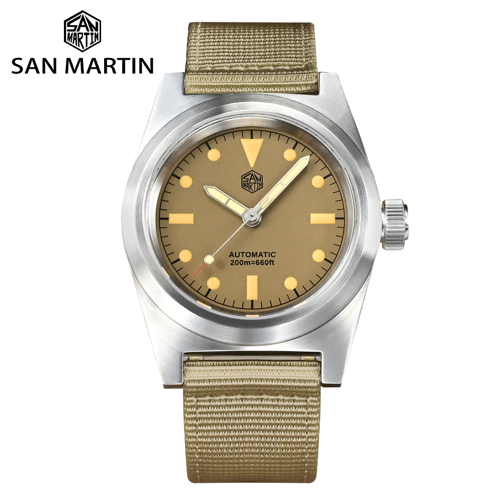 Tropic Strap Vintage - San Martin 38 mm pilotenhorloge vintage