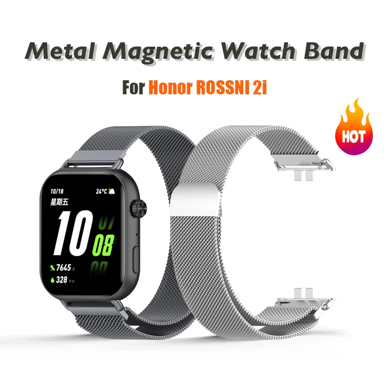 Mesh Strap Metal - Roestvrij stalen metalen magnetische Milanese band