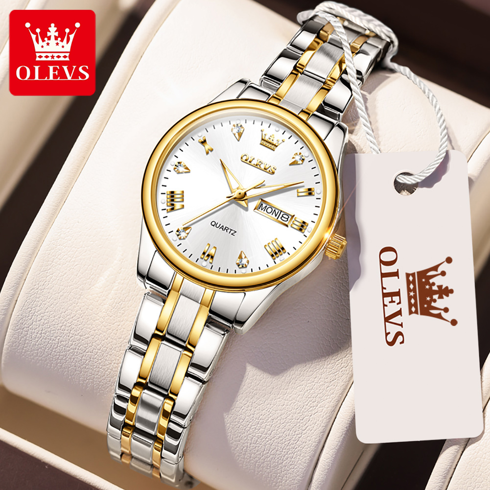 Olevs 5563 Nieuwe Mode Vrouwen - Stainless Bracelet Diver recensie en prijs