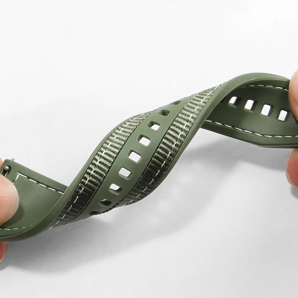 22Mm Geweven Nylon + Siliconen - Silicone Watch Band 22Mm recensie en prijs