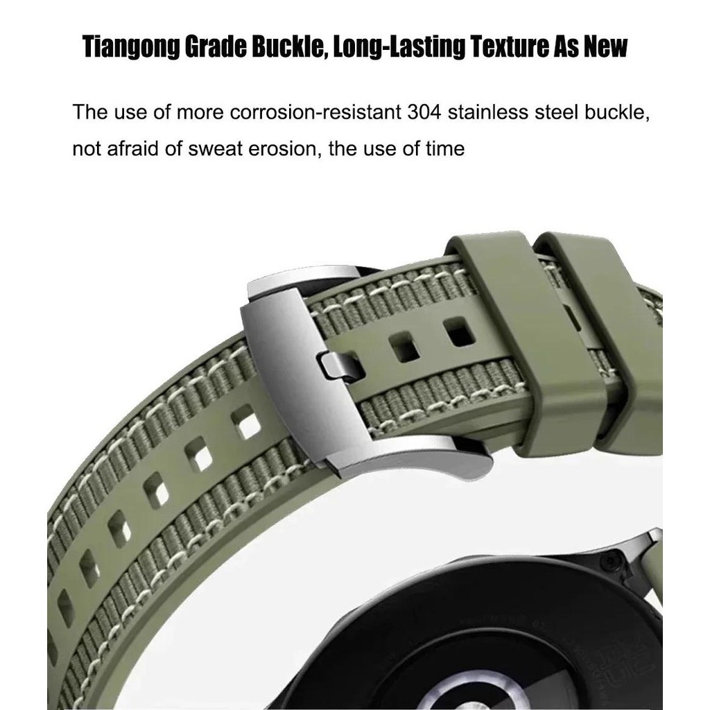 22Mm Geweven Nylon + Siliconen - Silicone Watch Band 22Mm recensie en prijs