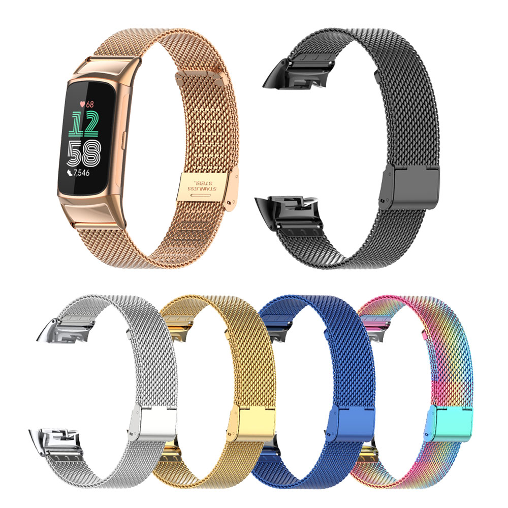Geschikt voor Fitbit Charge 5/ - Mesh Strap Metal recensie en prijs