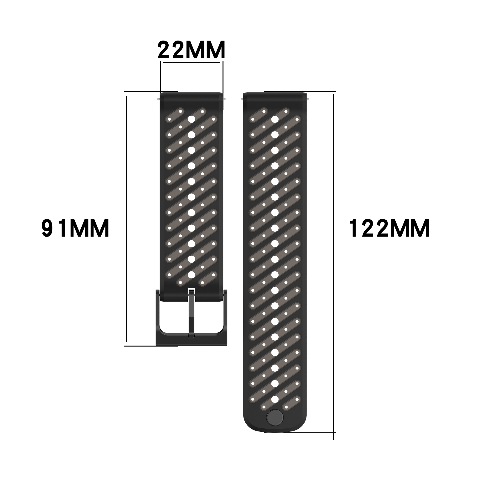 Siliconen sportband voor Suunt - Silicone Watch Band 22Mm recensie en prijs