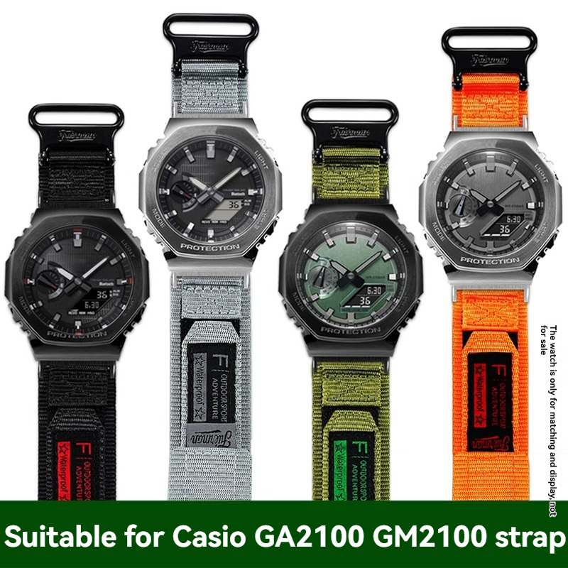 Nylon canvas horlogeband voor  - Casio Watch G-Shock Ga-2100 recensie en prijs