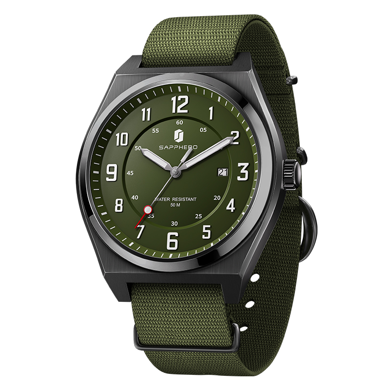 SAPPHERO Heren sport quartz ho - Tropic Strap Vintage recensie en prijs
